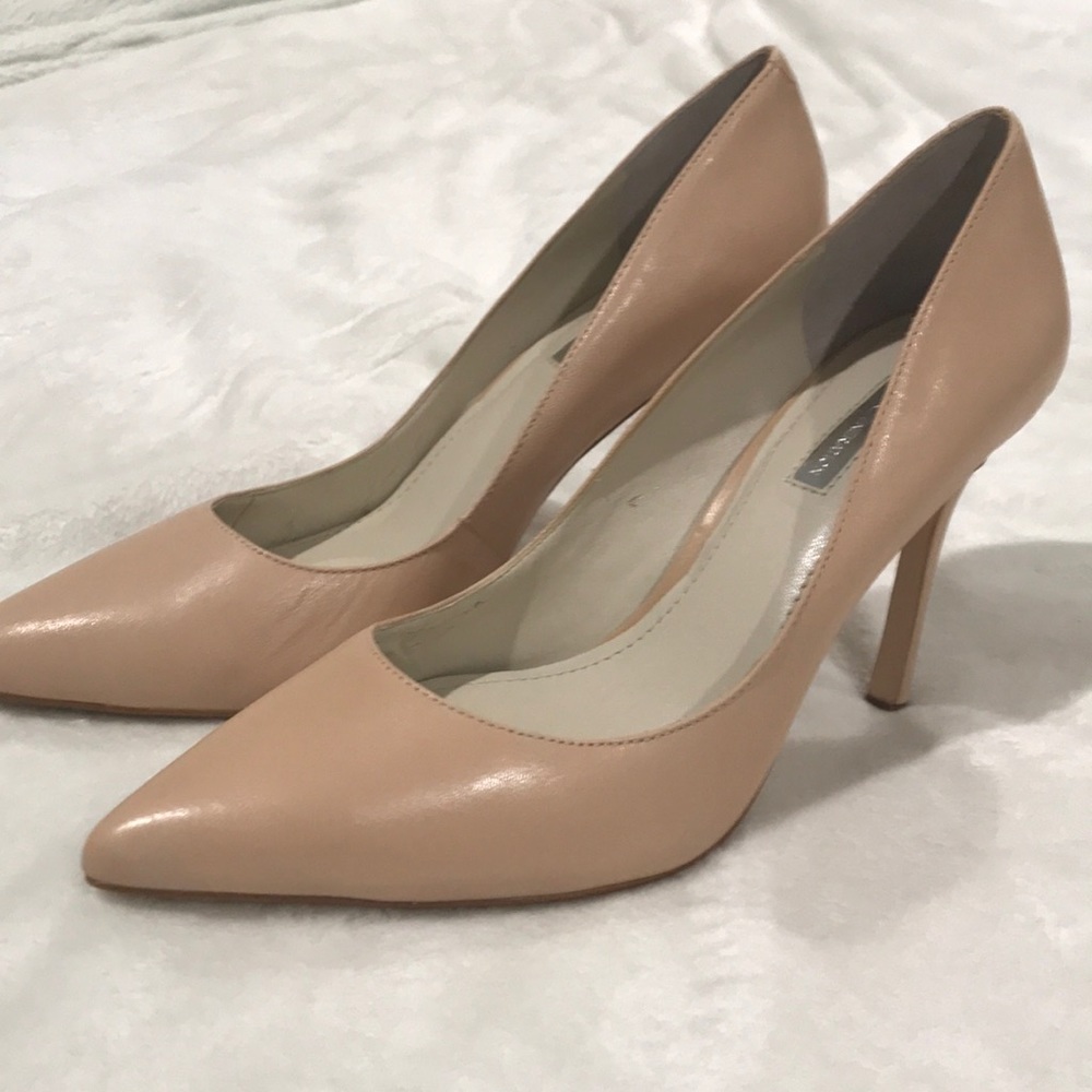 BCBGeneration Nude Leather Pumps